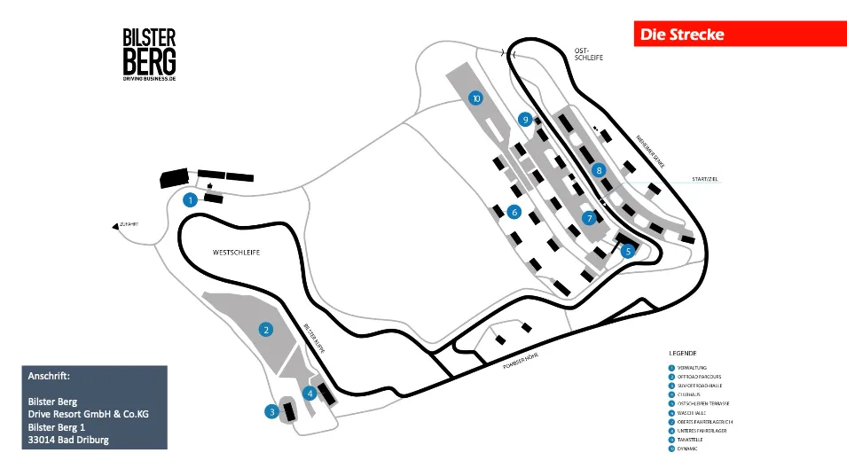 Streckenplan von der Bilster Berg Tour