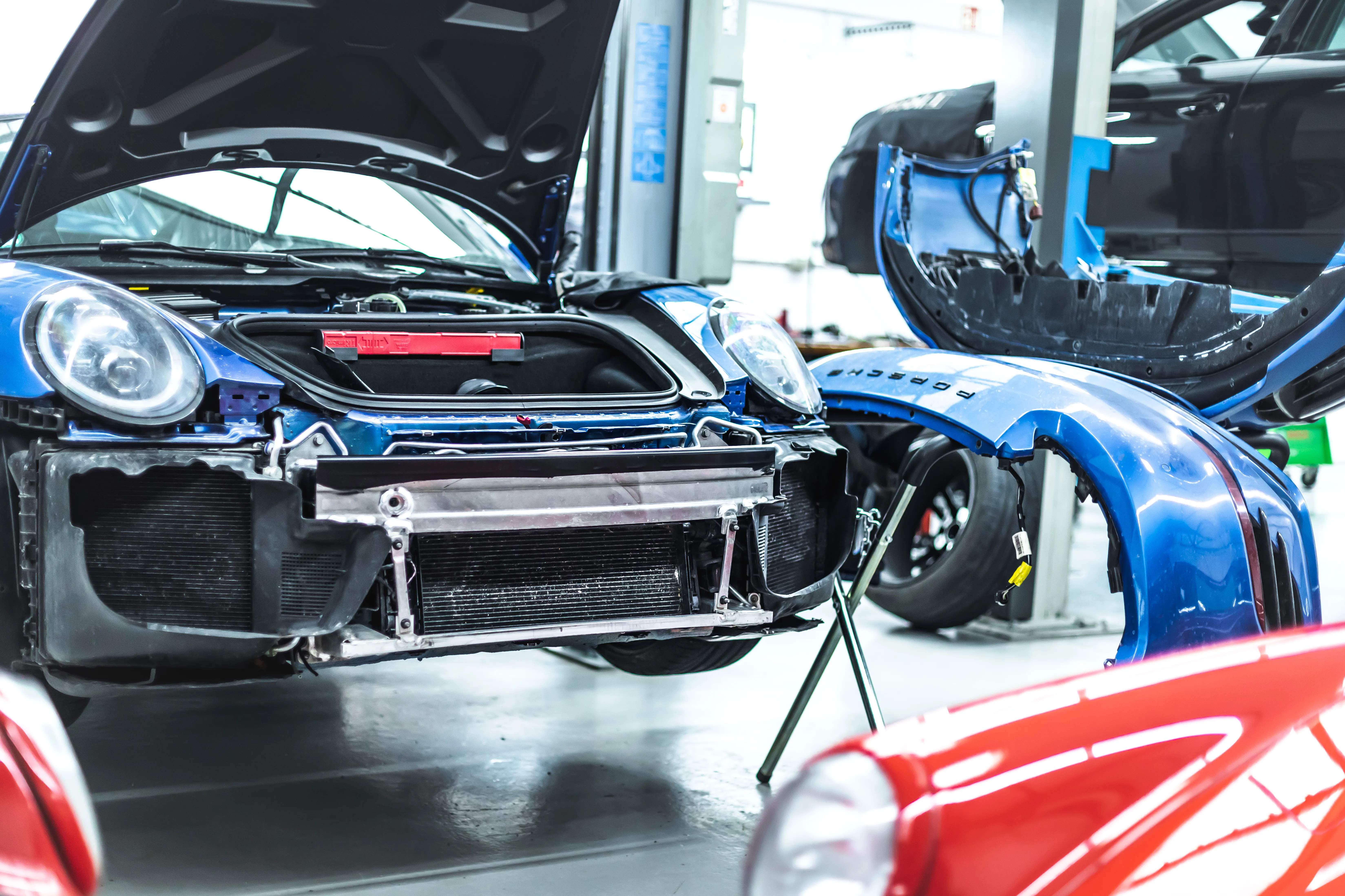 Porsche 911 991.2 Turbo S TechArt Umbau in der Werkstatt